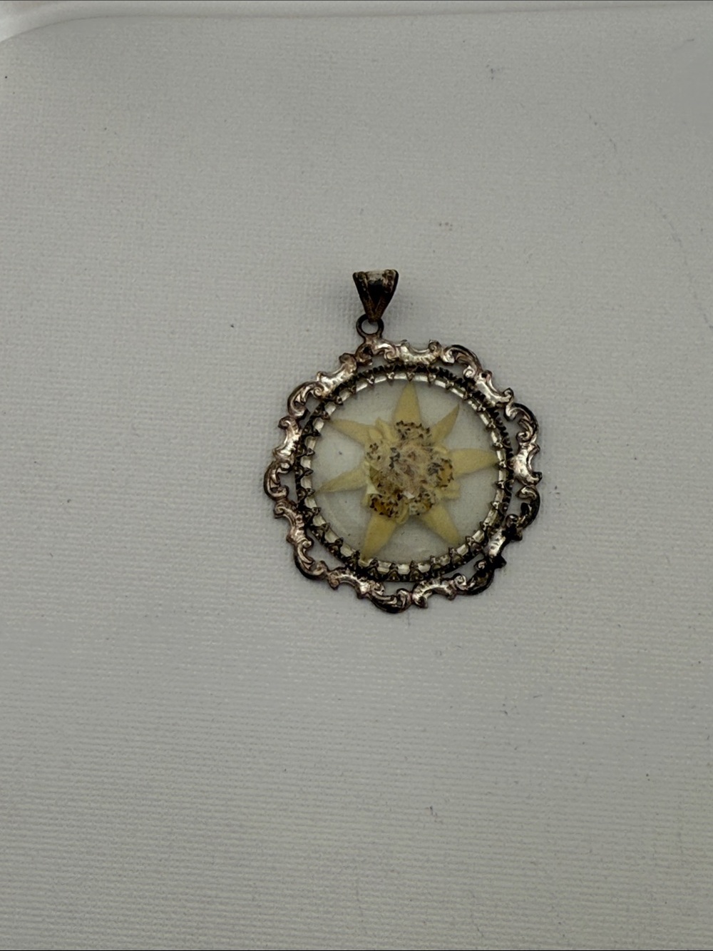 800 Silver Edelweiss Flower Pendant
